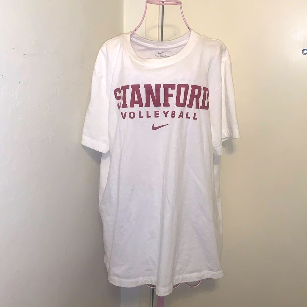 🎁Like New The Nike White/Red Stanford Volleyball S/S shirt- Large
